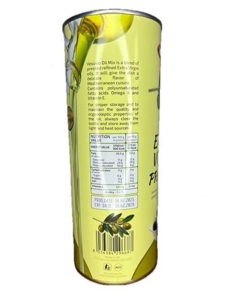 Оливкова олія мікс рослинних олій Vesuvio Oil Extra Virgin Product 1 л 0351 фото