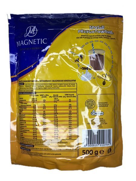 Какао напиток Magnetic Quick Cao с сахаром и витаминами 500 г 0453 фото